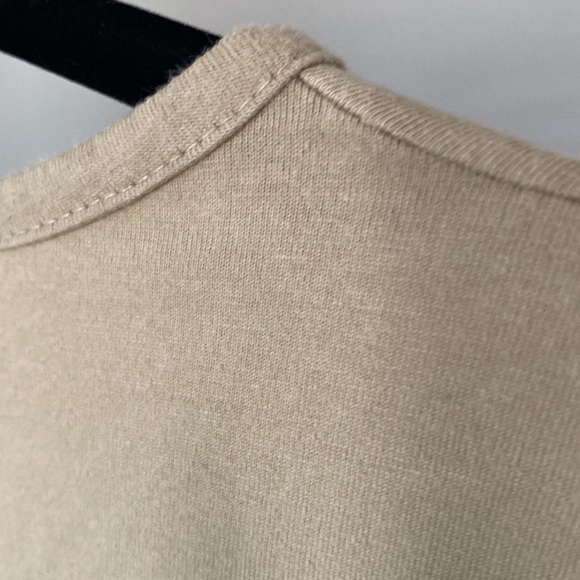 BILL BLASS Basic Cotton Cropped Boxy Tee - Beige Tan 1X - Picture 6 of 6